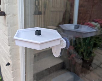 Window mounted bird bath / drinker / feeder for small birds