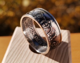 Dutch Gulden Silver Coin Ring // Ring Handmade Jewelry Personal Custom Ring Gift For Friend For Him Her World Coin Collector Best Seller