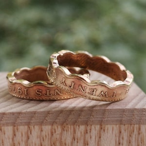 Hong Kong Brass Coin Ring // Unique Handmade Jewelry Personal Custom Ring Gift For Friend For Him Her World Coin Collector Best Seller