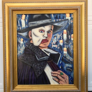 Retrato enmarcado original de Phantom &quot;Eyes Follow&quot;