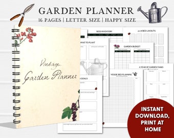 Printable Garden Planner | Letter Size & Happy Size Garden Planning PDF