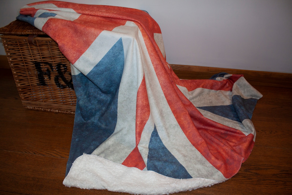 Union Jack Blanket 200 X 150cm Fleece Sherpa Blanket XL Etsy UK