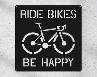 Personalized Road Bike Metal Sign: Custom Cycling Art, Bike Shop Decor