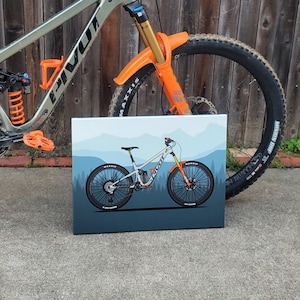 Custom Bike Art Canvas Print: Personalized Bicycle Illustration