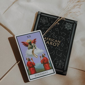 Black Tarot Cards Deck with Guidebook: Explore the Power of Divination with Our African Translation of Traditional Tarot deck image 5