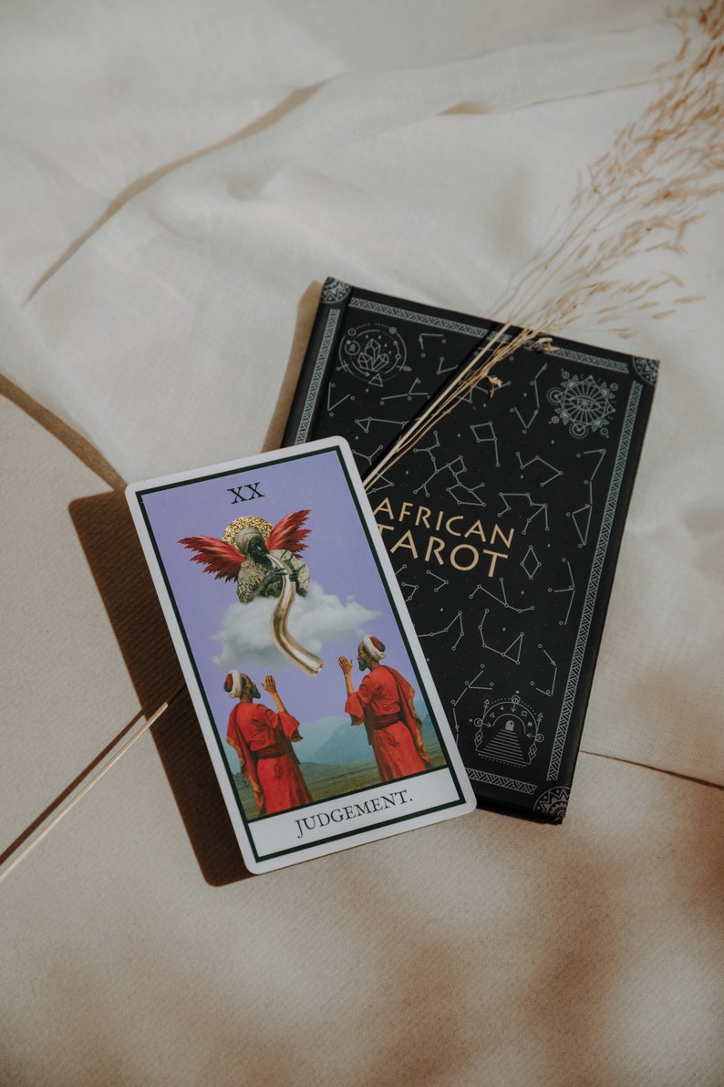 Black Tarot Cards Deck with Guidebook: Explore the Power of Divination with Our African Translation of Traditional Tarot deck image 5