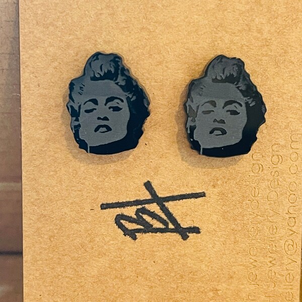 Madonna Silhouette Stud Earrings