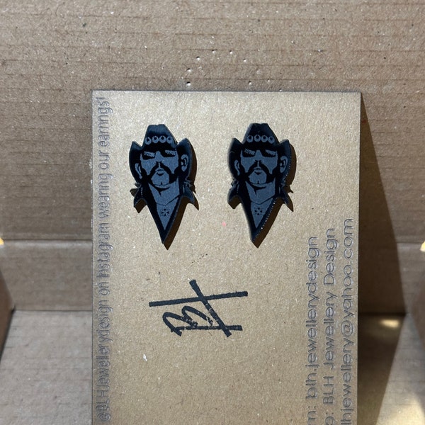 Lemmy Silhouette Stud Earrings