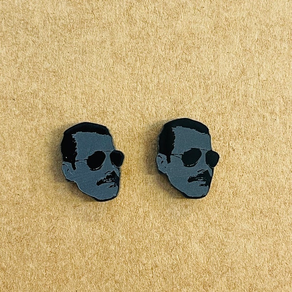 Freddie Mercury Silhouette Stud Earrings