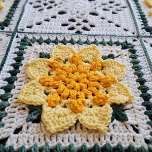 GRANNY SQUARE, CROCHET Square,Add a Pop Of Color To Your Crochet Projects With This Anemone Square Pattern image 10