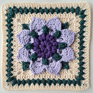 GRANNY SQUARE, CROCHET Square,Add a Pop Of Color To Your Crochet Projects With This Anemone Square Pattern image 9