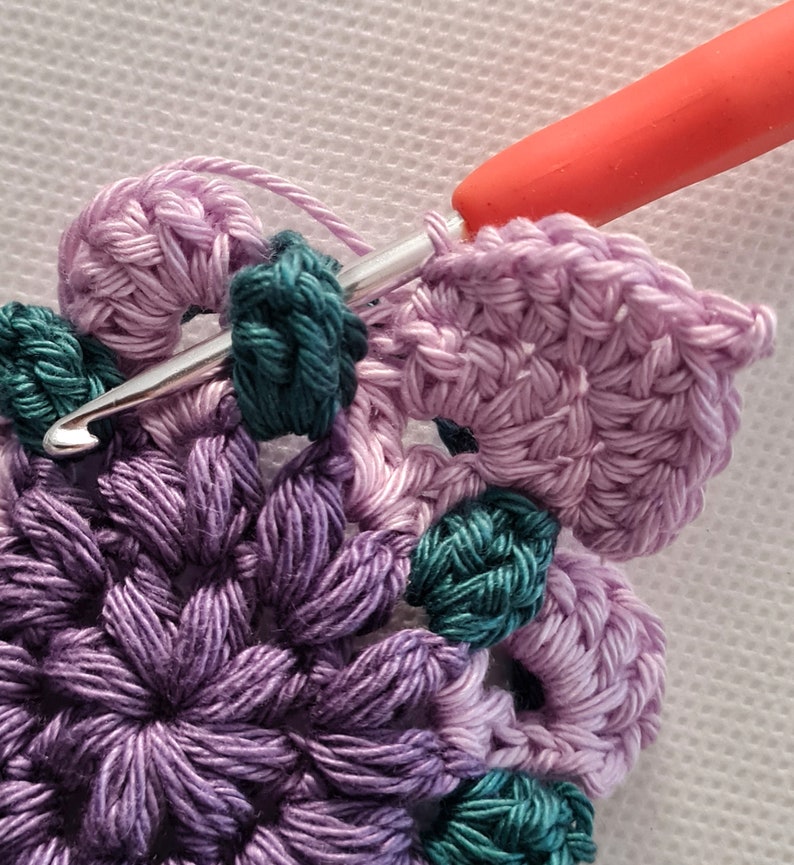 GRANNY SQUARE, CROCHET Square,Add a Pop Of Color To Your Crochet Projects With This Anemone Square Pattern image 5