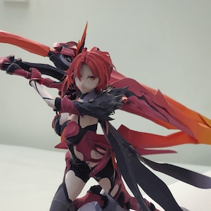 Honkai Impact 3 Murata Himeko Vermillion Knight, Papercraft figure, Digital, PDF Template, DIY, A4, 1:6 Figure
