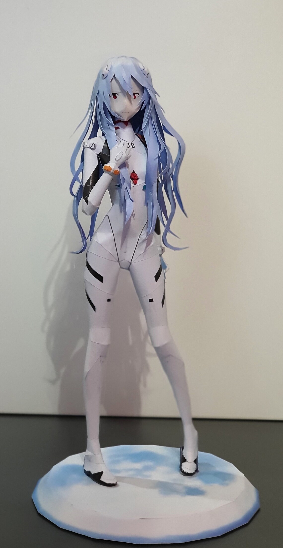 Rei Ayanami Long Hair Ver Papercraft Figure Digital PDF Etsy Nederland