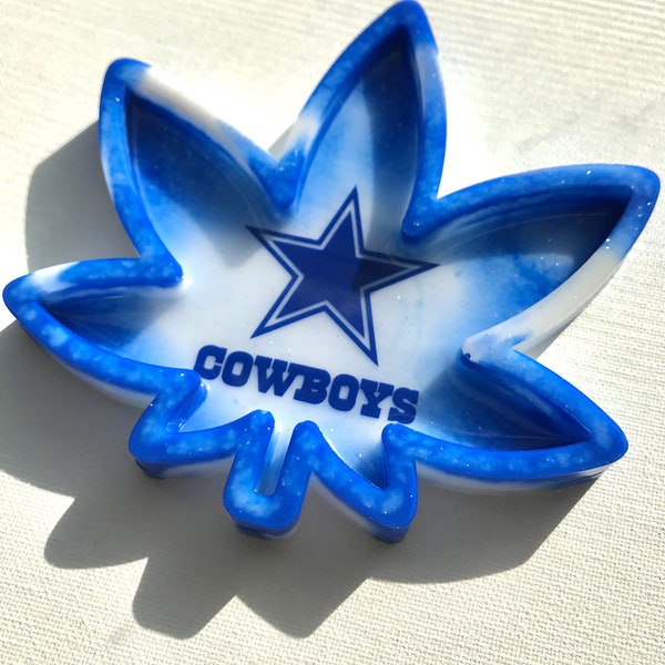 Leaf Ashtray, Pot Ashtray, Cowboys Ashtray, Football, Ashtray, Jewelry Catcher, Leaf Jewelry Catcher, Jewelry Holder, Cowboys, Cowboy Blue