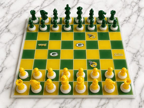 sale! Beer Chess パーティー Goods チェス Green Bay Packers Resin Chess & Checkers Set | Custom NFL Game