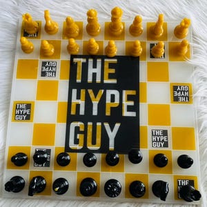 Customer Chessboard, Custom Chess set, Chessboard, Custom Chessboard,  Personalized Gift, Basketball, The Hype Guy chessboard, gifts