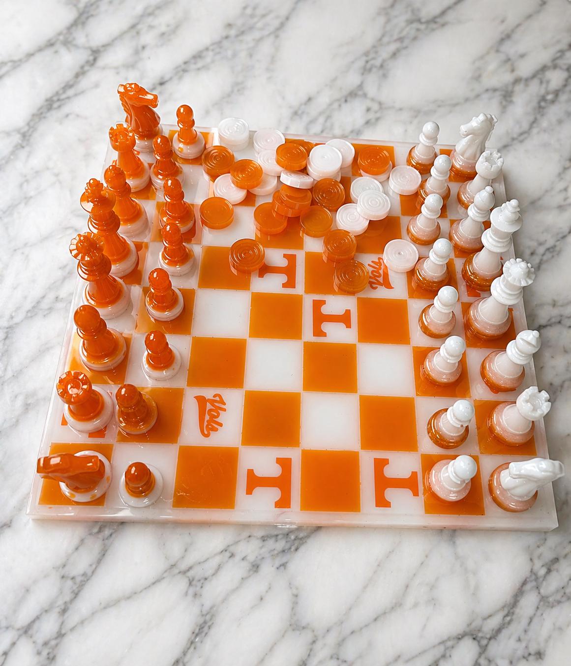 Custom Vols Resin Chess & Checkers Set | NFL NBA Custom Theme