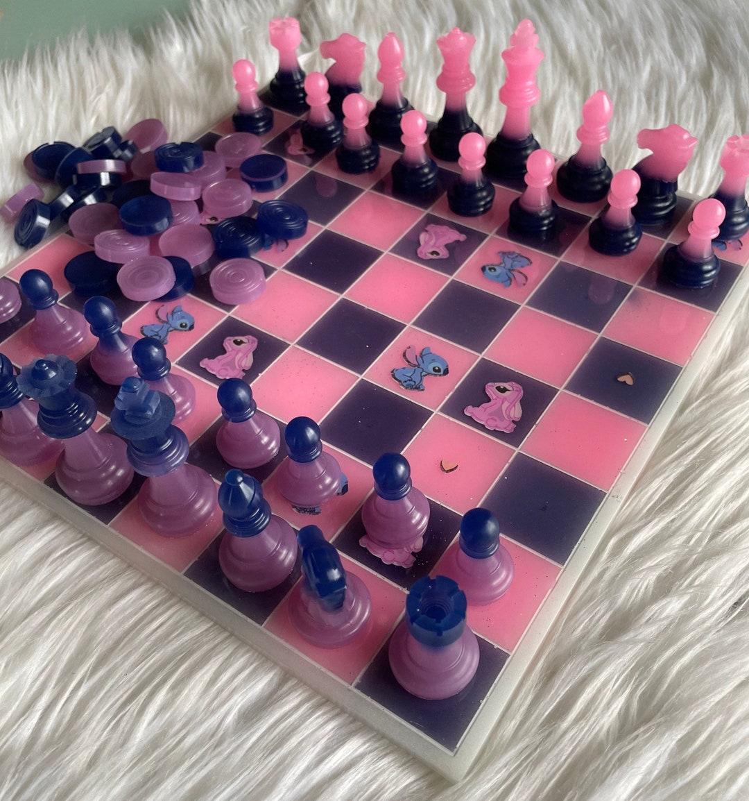 Custom chess set customizable gifts chessboard custom chessboard
