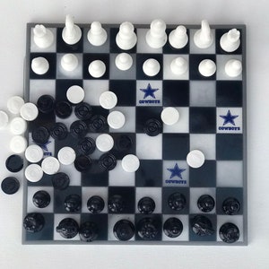 Cowboy Chessboard, Custom Chess set, Customizable Gifts, Chessboard, Custom Chessboard,  Personalized Gift, Football chessboard