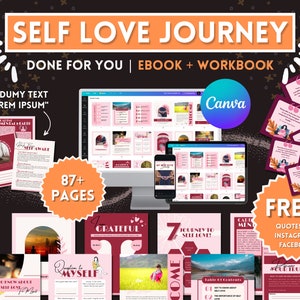 Self Love Journey | Done For You | Self Love Coach Workbook | Brandable eCourse | Self Love Workbook | Editable Canva | Lead Magnet Coach