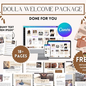 Birth Doula Welcome Packet, Done for You, Doula Client Information and Service, Doula Handout, Client Welcome Packet, Price Guide