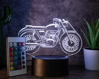 LED Tischlampe Motorrad Cafe Racer - das perfekte Geschenk für Fans von Cafe Racer!