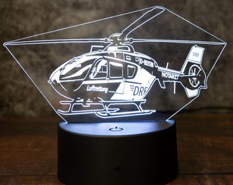 LED-Lampe „Luftrettung DRF“ – 3D-Nachtlicht für Helden der Lüfte