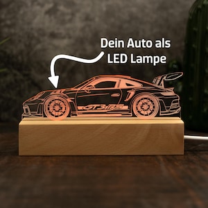 Personalized car lamp made from a photo, LED acrylic car lamp, gift for men, gift for car lovers, custom car gift