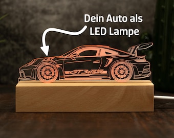 Personalized car lamp made from a photo, LED acrylic car lamp, gift for men, gift for car lovers, custom car gift