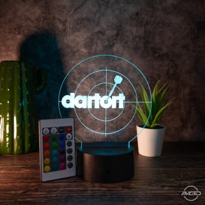 Dart Geschenk Dartspieler Geschenk Dart LED Lampe Nachtlicht Dartzimmer Dartort Tischlampe