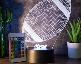 Personalisierbare 3D-LED-Lampe "Football" – das perfekte Geschenk für Footballer und Fans!