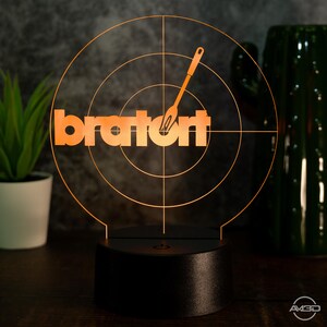 LED lamp “bratort” – The humorous grill lamp for crime fans