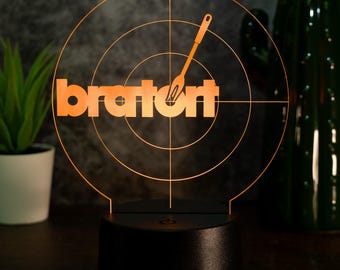 LED-Lampe „bratort“ – Die humorvolle Grill-Lampe für Krimi-Fans
