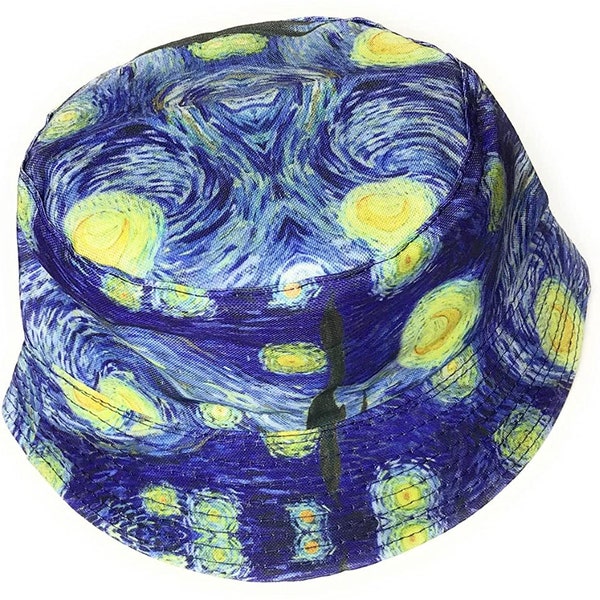 Hand crafted Van Gogh starry night Bucket hat