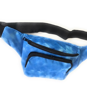 Nice Tie Dye Space dye Bum Bag Waist Bag Fanny Pack Blue