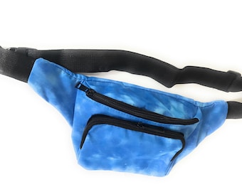 Nice Tie Dye Space dye Bum Bag Waist Bag Fanny Pack Blue