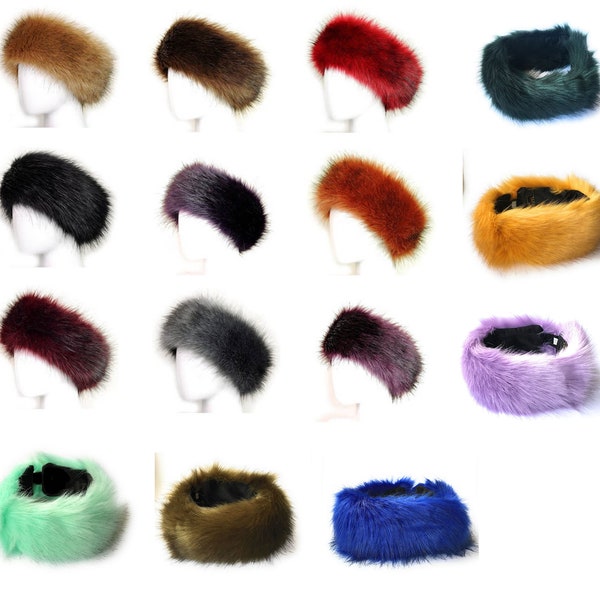 Hand crafted Multi fit Faux fur Head band