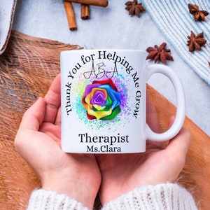 Tazza da caffè personalizzata per terapista ABA - Regalo sublimato per analisti comportamentali