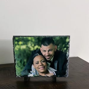 Personalized Photo Slate ,Custom Picture Keepsake ,Unique Gift for Home Décor, Weddings, Anniversaries & More