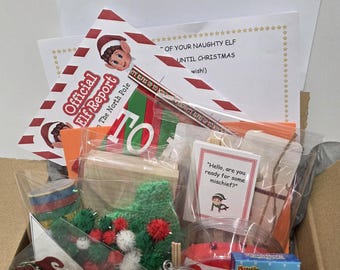 Elf Prop Box 12+ Days Mischief & Activities Fun Naughty Christmas Elves