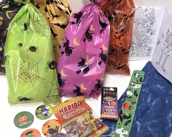 Pre-Filled Halloween Party Bags: Toys, Sweets, Activities - Ready to Hand Out