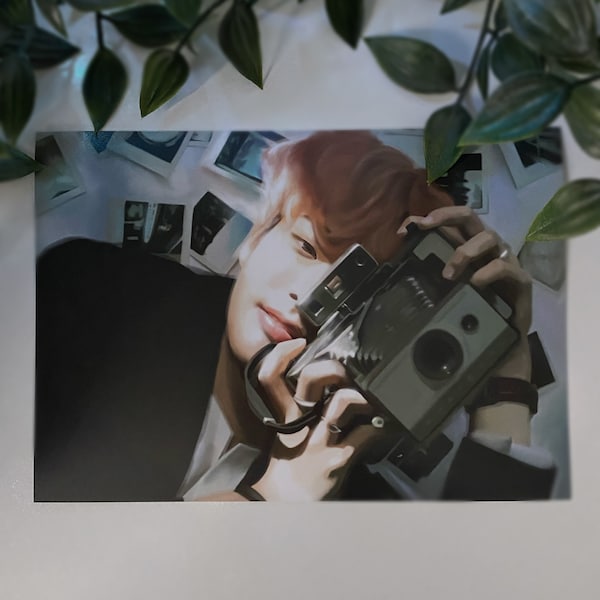 Ateez Polaroid Mingi Art Print