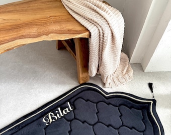Personalised Padded prayer mat - Black