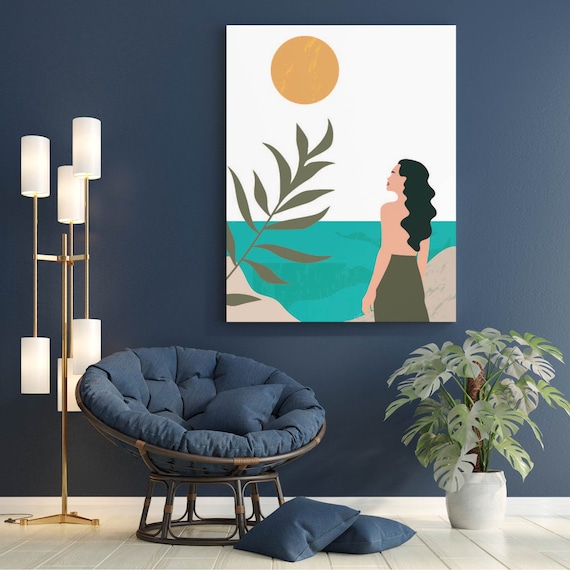 Modern Beach Wall Art Beach Print Ocean Printable Wall Art Etsy