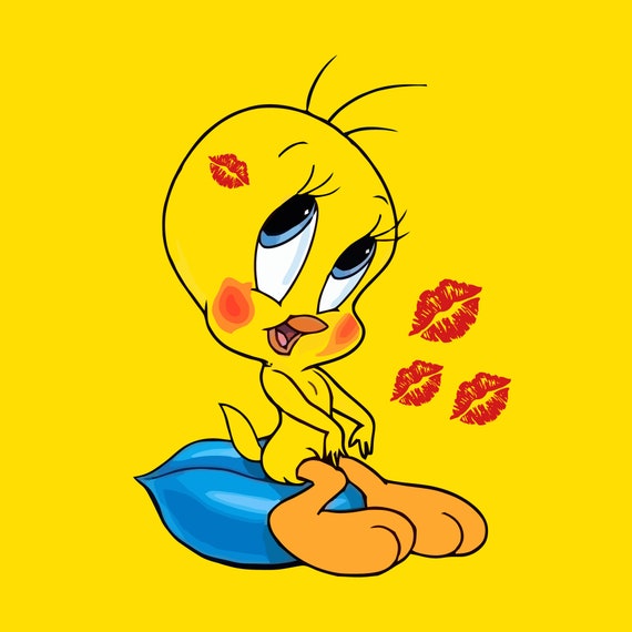 Tweety Bird Svg Tweety Bird Printable Digital Stickers Cartoon Svg Svg  Files for Cricut Looney Tunes Baby SVG Gifts for Her 
