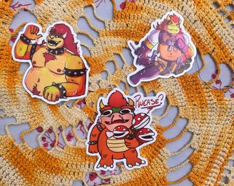 Bowser sticker set