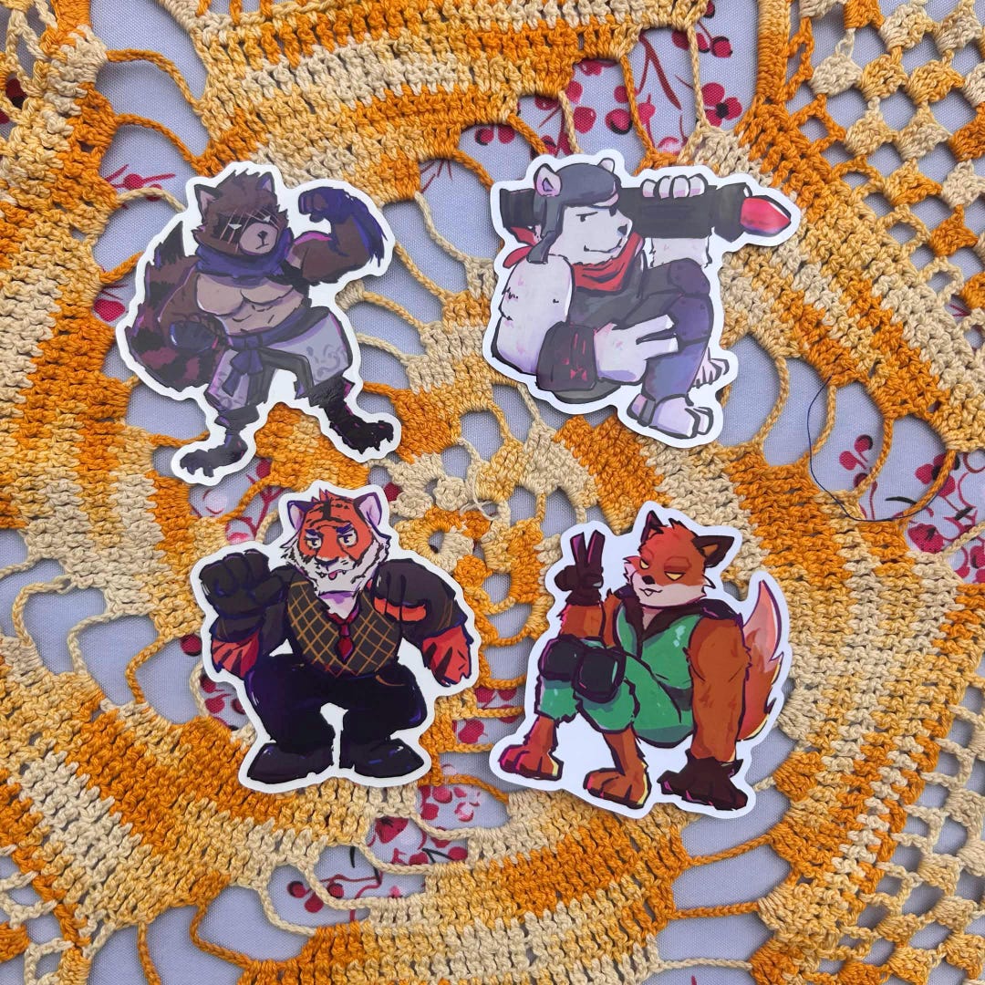 Furry Paper Sticker Furry Sticker Sets - Etsy