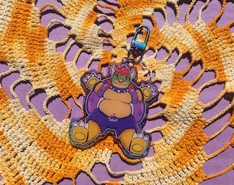 Bowser swimsuit wave keychain