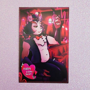 HUSKERS HUSK POSTKARTE - Kleingedrucktes Kunstwerk Hazbin Hotel